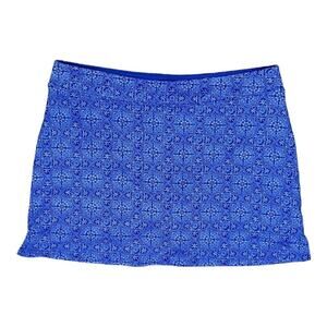 Colorado Clothing Tranquility Skort Womens XXL Blue White Elastic Golf Tennis